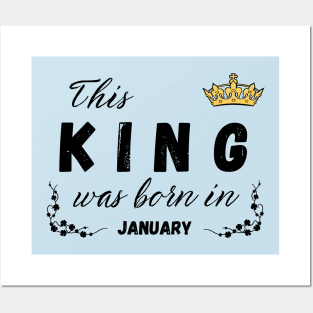 King born in january Posters and Art